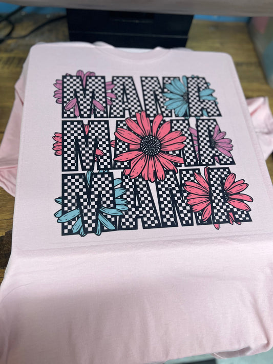 sunflower mama pink tee
