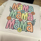 Stacked mama tee on tan