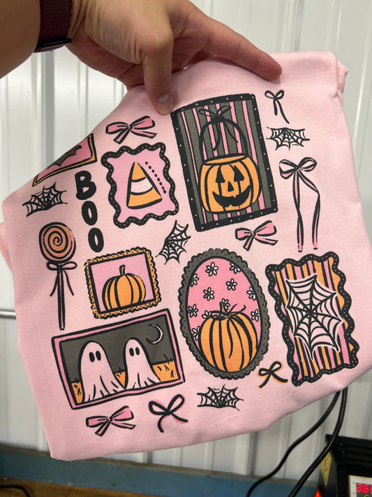 Halloween pink portrait crewneck