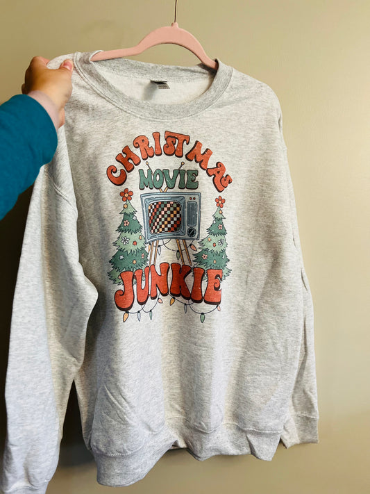 Christmas movie junkie crewneck