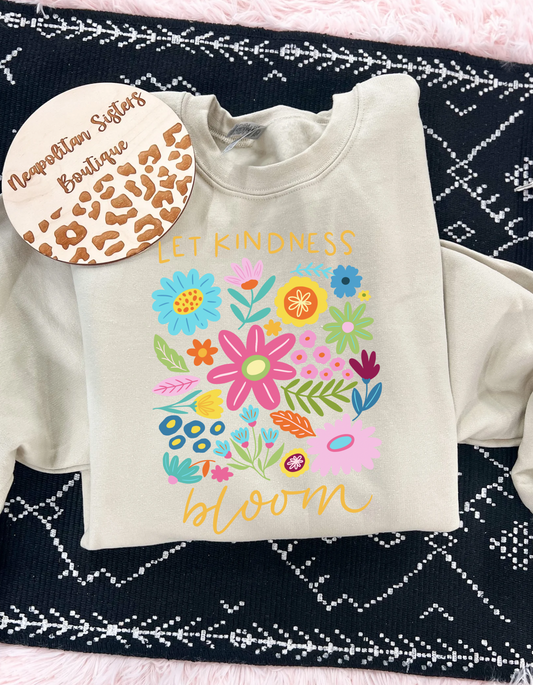 Let kindness bloom crewneck