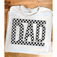 Checkered dad tee