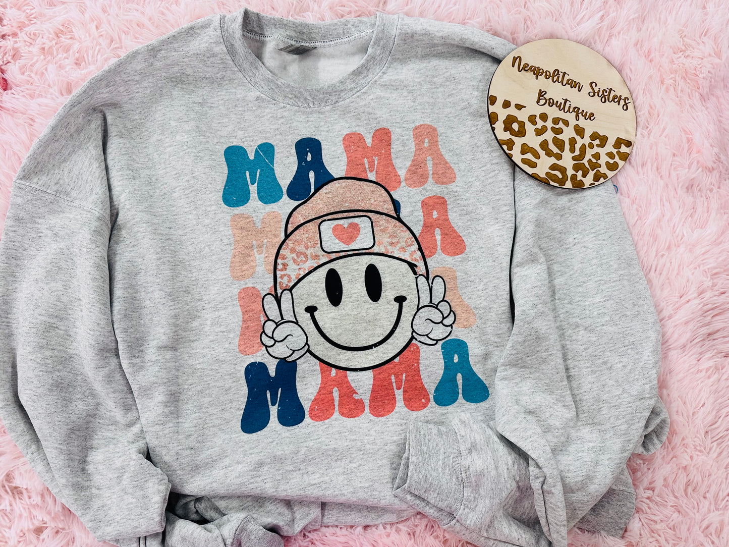 smiley mama crewneck